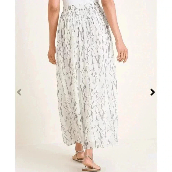 NWT Chico's Gathered-Texture Chevron Print Maxi Skirt Lined P32 - Picture 3 of 9